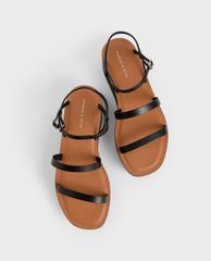 CHARLES & KEITH - Giày đế xuồng dây mảnh Strappy Flatform