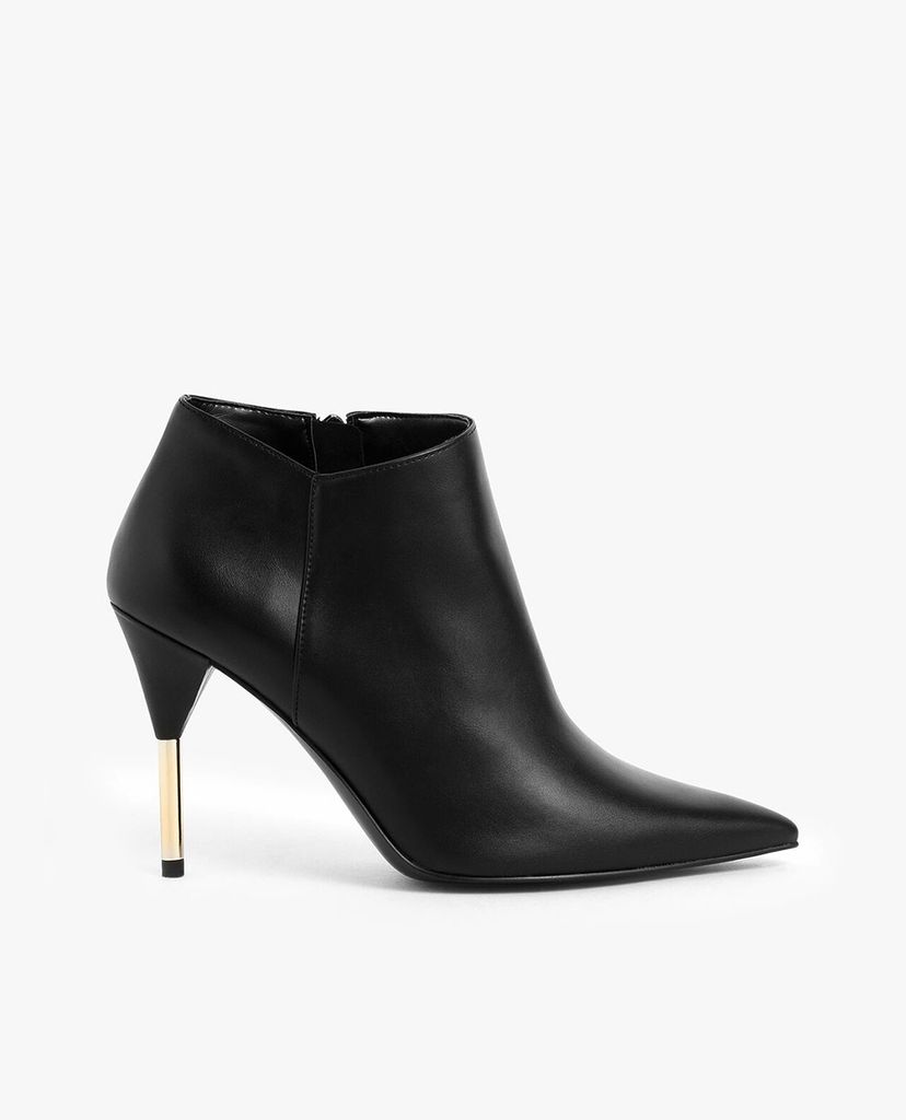 CHARLES & KEITH - Giày boots nữ mũi nhọn Velvet Metallic Stiletto Heel