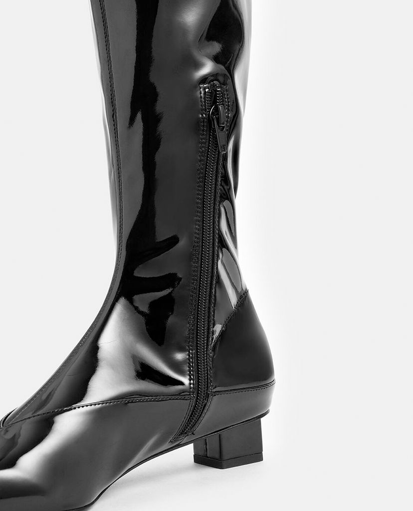 CHARLES & KEITH - Giày boots nữ mũi nhọn Thigh High Patent