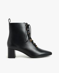 CHARLES & KEITH - Giày boots nữ Metallic Lace Up Ankle