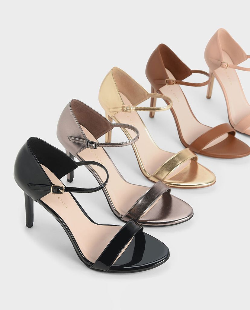 CHARLES & KEITH - Giày cao gót Metallic Ankle Strap Stiletto