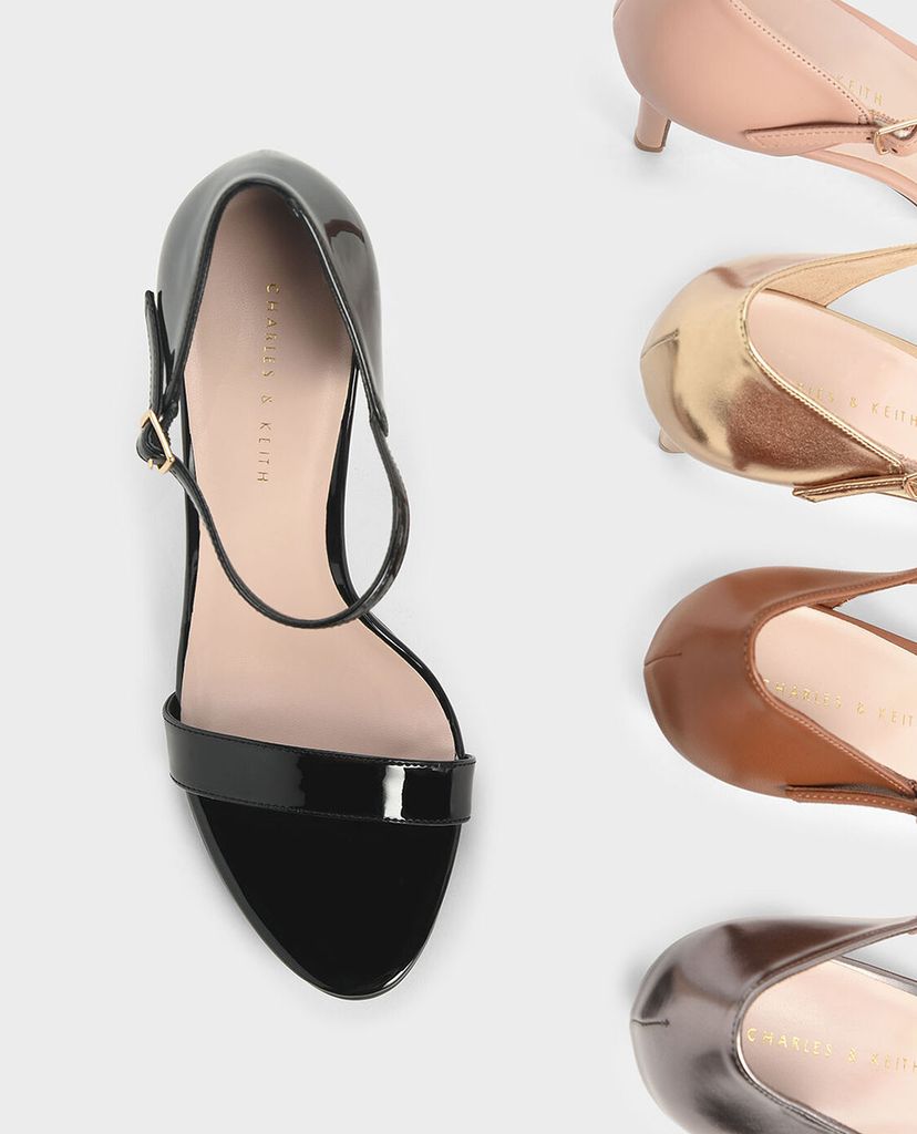 CHARLES & KEITH - Giày cao gót Metallic Ankle Strap Stiletto