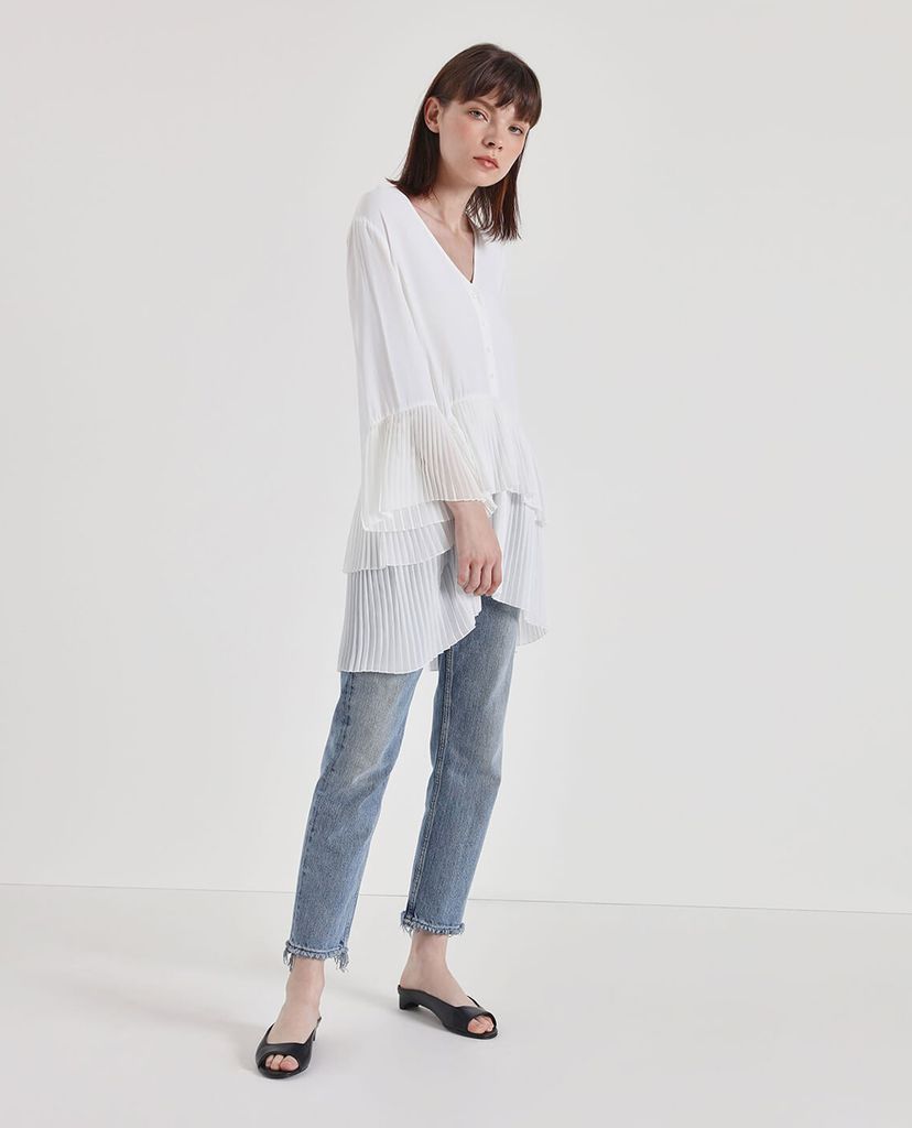 CHARLES & KEITH - Giày sandal nữ Geometric Cut Kitten