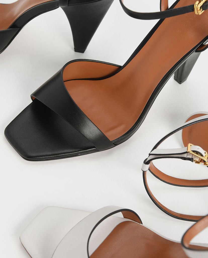 CHARLES & KEITH - Giày cao gót Asymmetric Strap Cone Heel