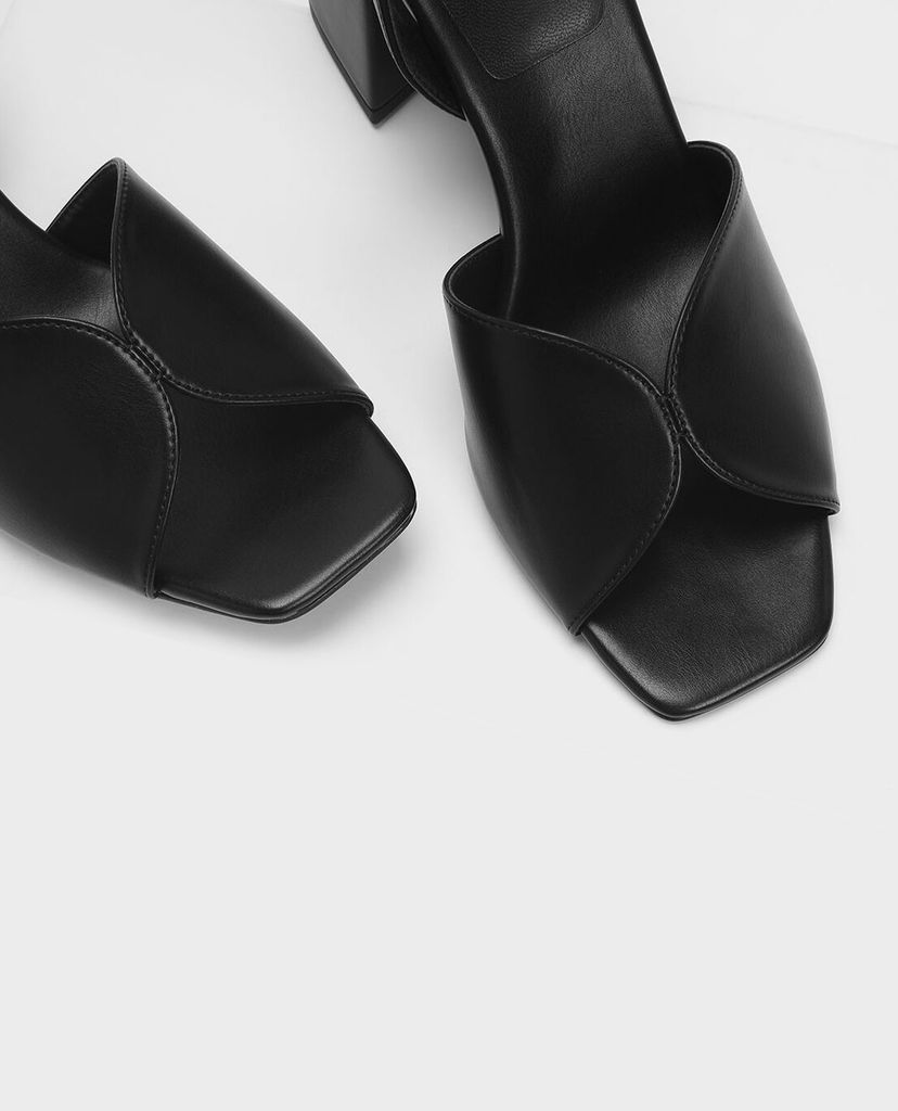 CHARLES & KEITH - Giày sandal Open Toe Slingback Block Heel