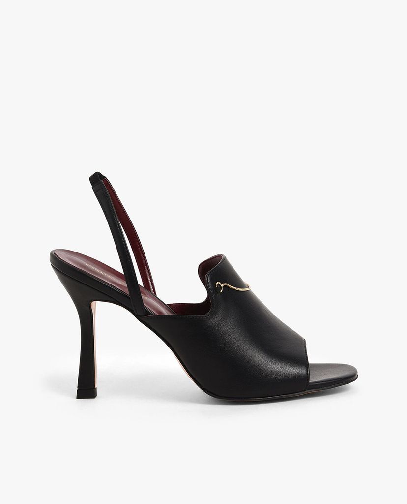 CHARLES & KEITH - Giày cao gót hở mũi Chain Link