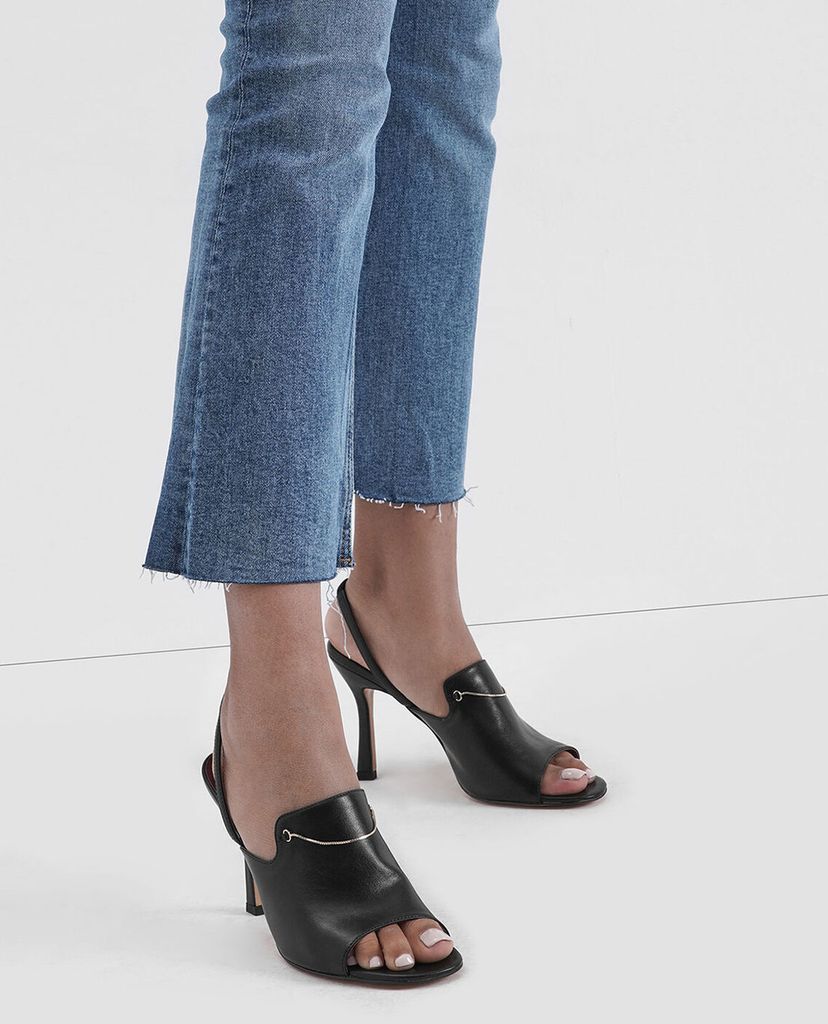 CHARLES & KEITH - Giày cao gót hở mũi Chain Link