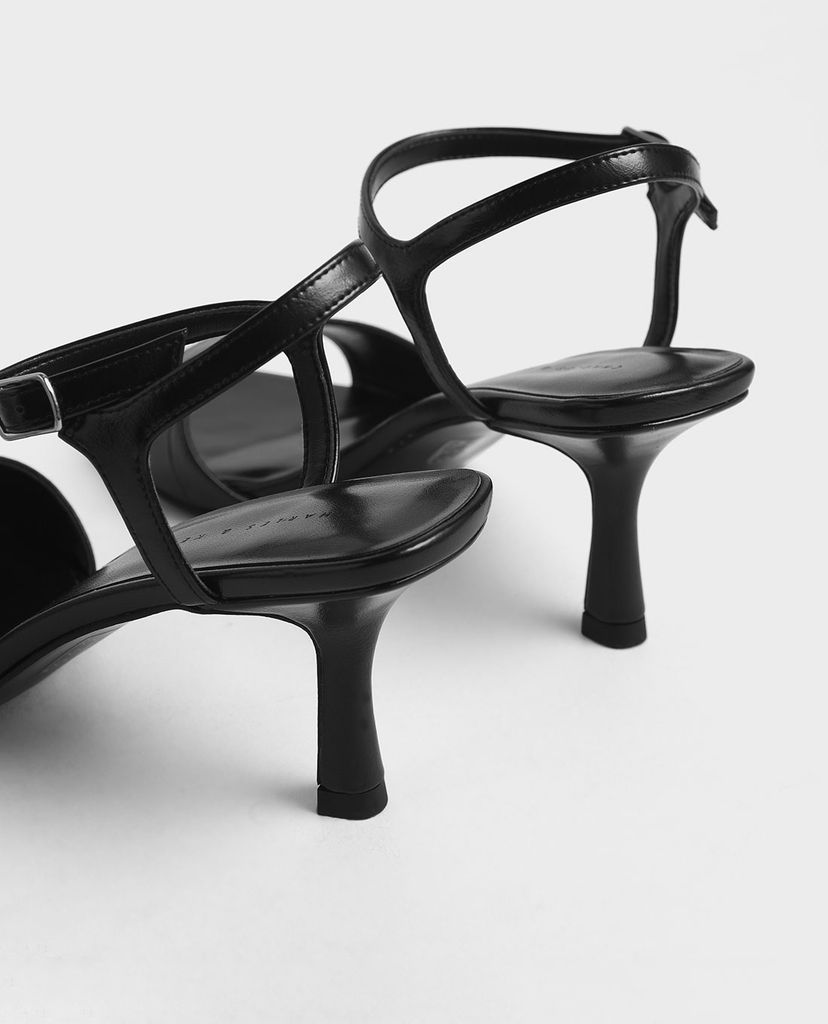 CHARLES & KEITH - Giày cao gót Two Tone Sculptural Heel Open Toe
