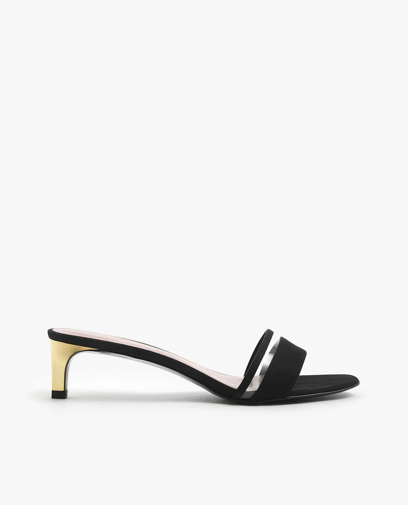 CHARLES & KEITH - Giày cao gót quai ngang Clear Strap Kitten