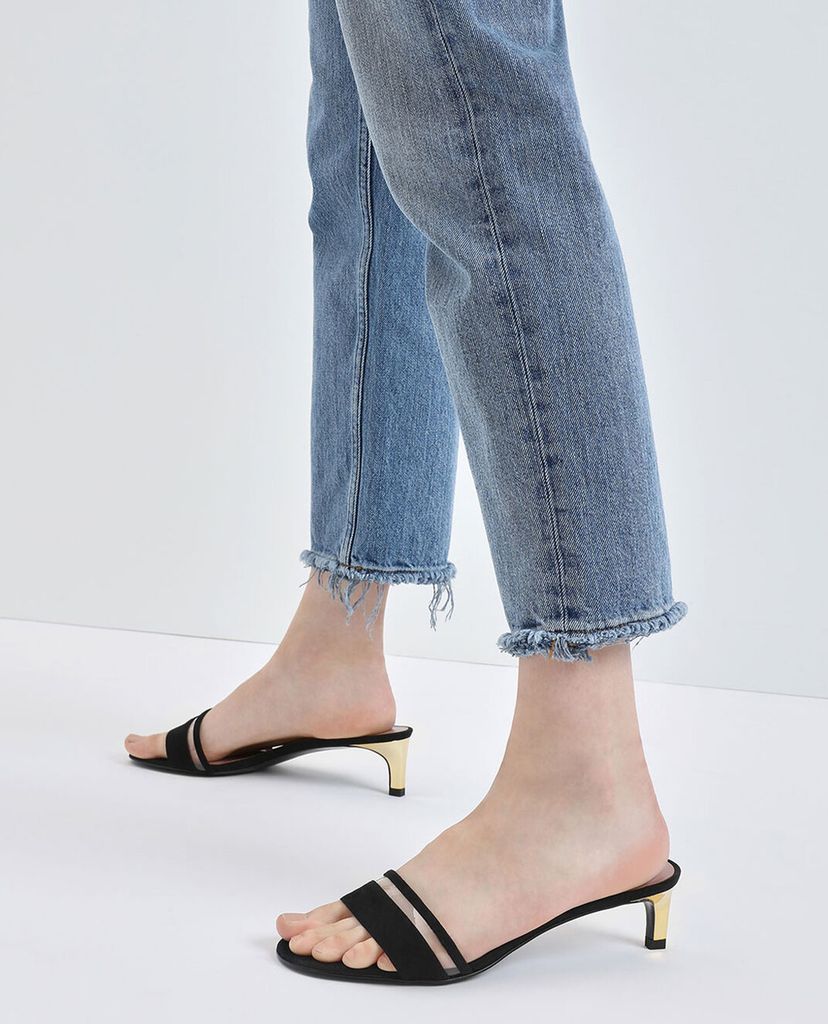 CHARLES & KEITH - Giày cao gót quai ngang Clear Strap Kitten