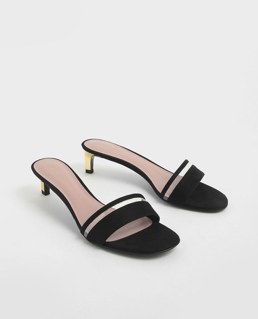 CHARLES & KEITH - Giày cao gót quai ngang Clear Strap Kitten
