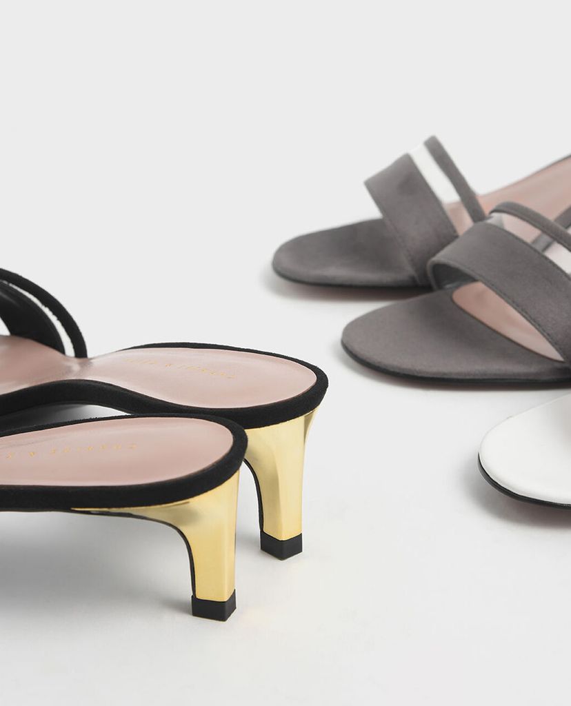 CHARLES & KEITH - Giày cao gót quai ngang Clear Strap Kitten