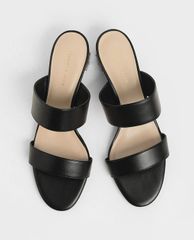 CHARLES & KEITH - Giày sandal nữ cao gót Embellished Block