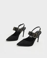 CHARLES & KEITH - Giày cao gót mũi nhọn đính hạt Studded