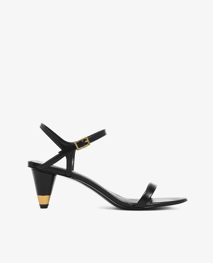 CHARLES & KEITH - Giày sandal Gold Accent Cone