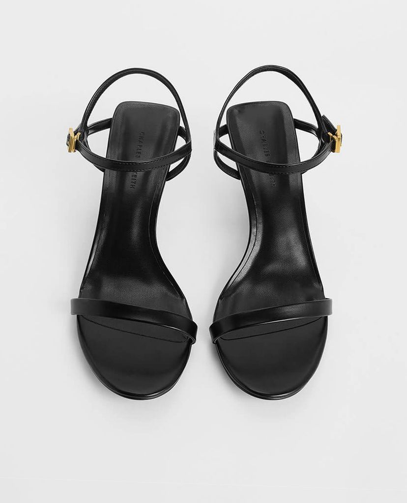 CHARLES & KEITH - Giày sandal Gold Accent Cone