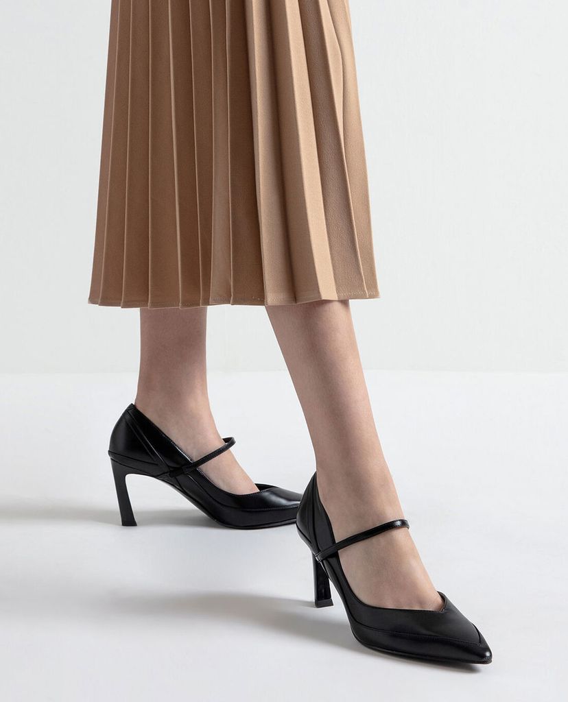 CHARLES & KEITH - Giày cao gót Mary Jane Sculptural