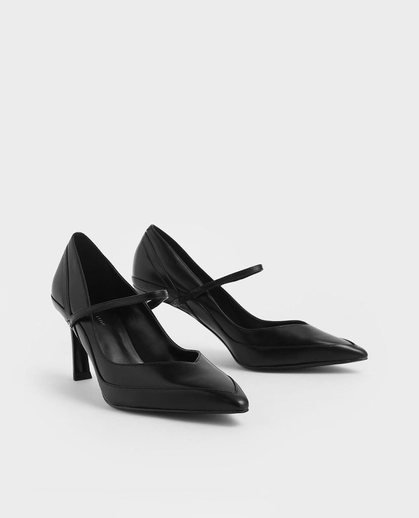 CHARLES & KEITH - Giày cao gót Mary Jane Sculptural