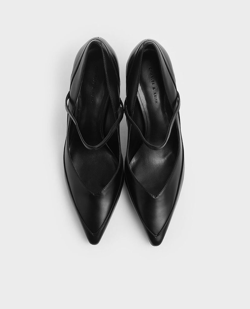 CHARLES & KEITH - Giày cao gót Mary Jane Sculptural