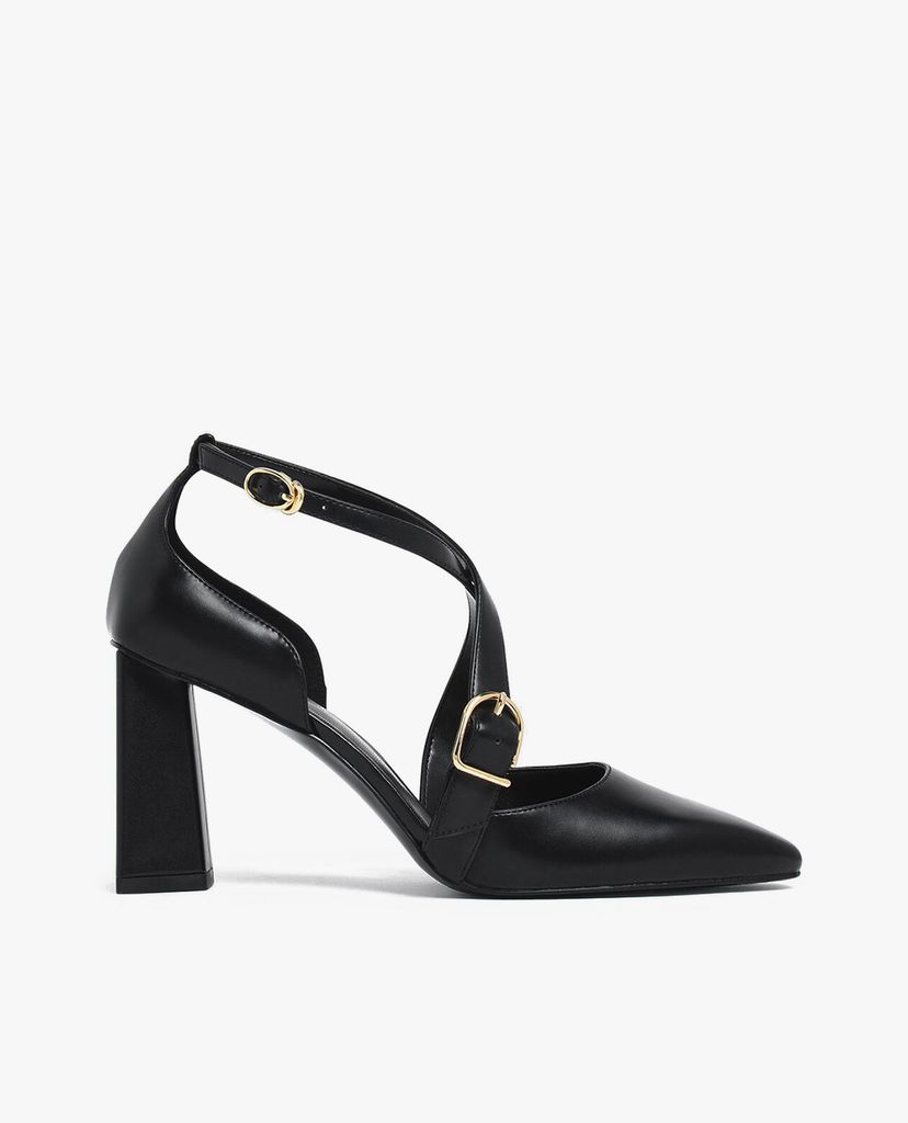CHARLES & KEITH - Giày cao gót quai chéo Buckle Detail Criss Cross