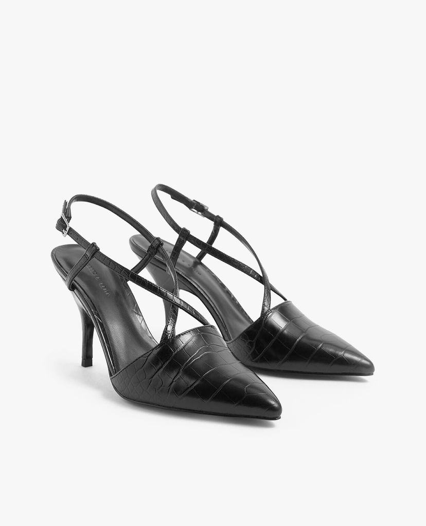 CHARLES & KEITH - Giày cao gót mũi nhọn Criss Cross Strappy