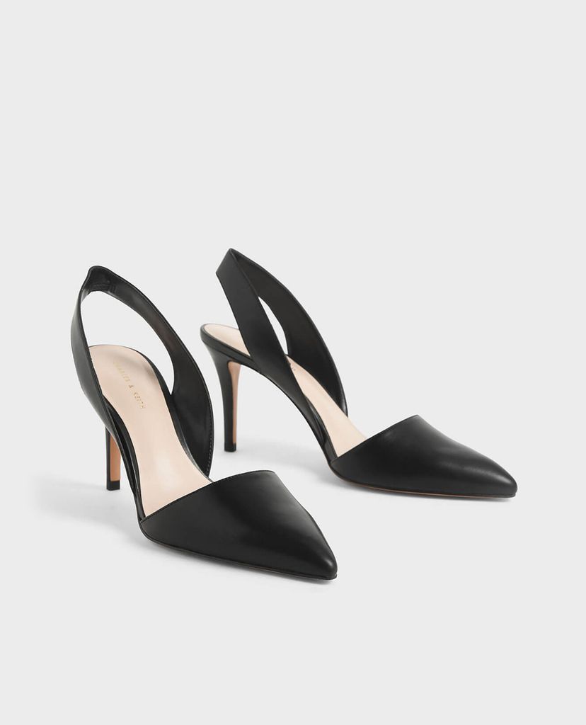 CHARLES & KEITH - Giày cao gót mũi nhọn Thick Slingback