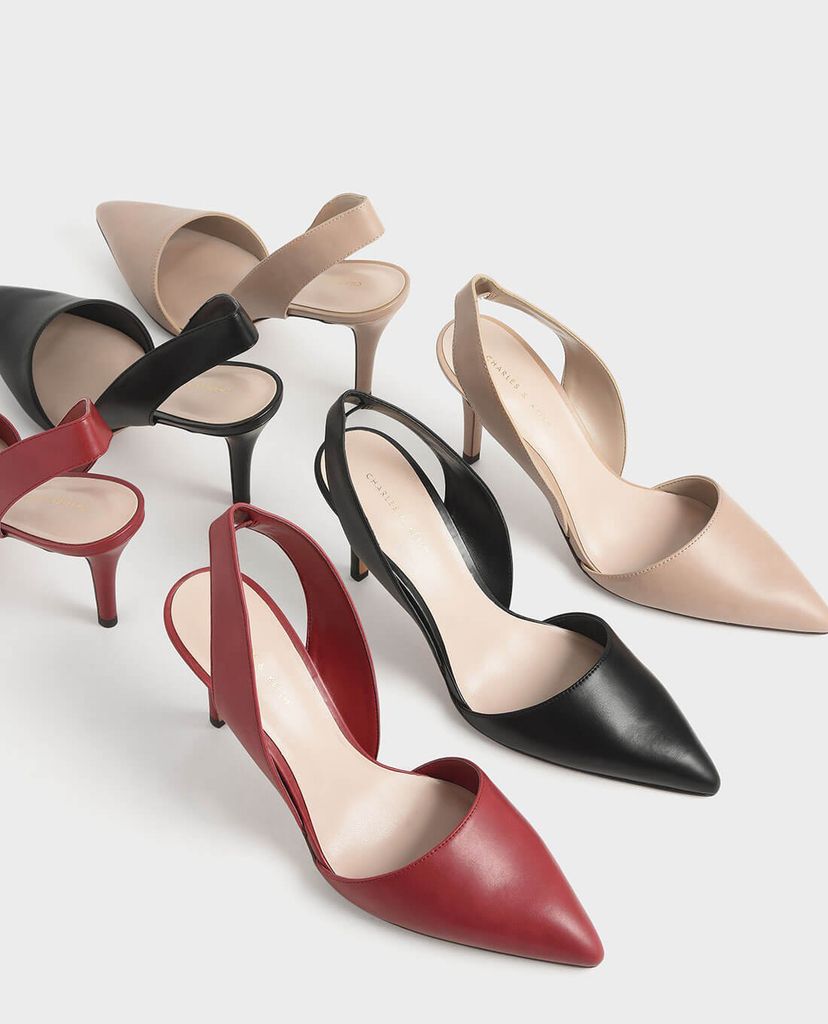 CHARLES & KEITH - Giày cao gót mũi nhọn Thick Slingback