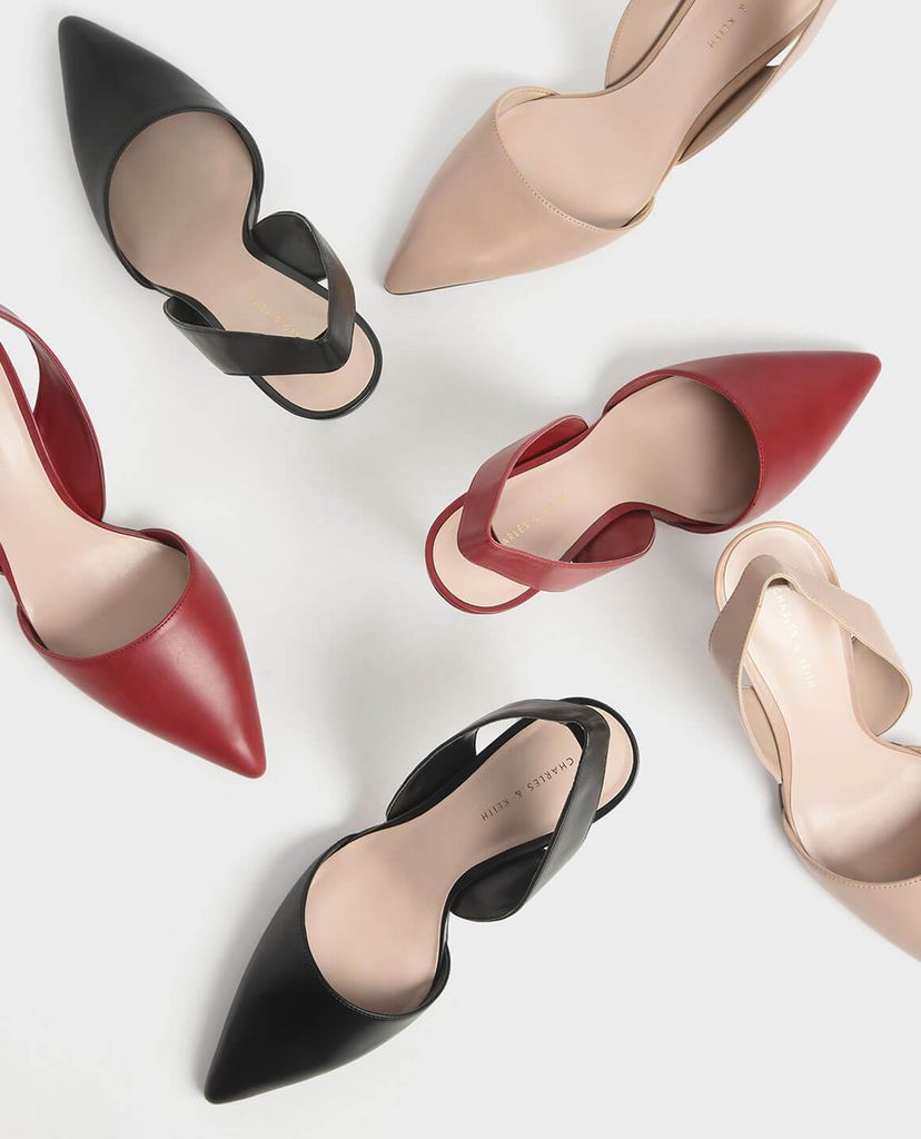 CHARLES & KEITH - Giày cao gót mũi nhọn Thick Slingback