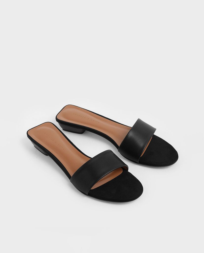 CHARLES & KEITH - Sandal nữ Stacked Heel Slide