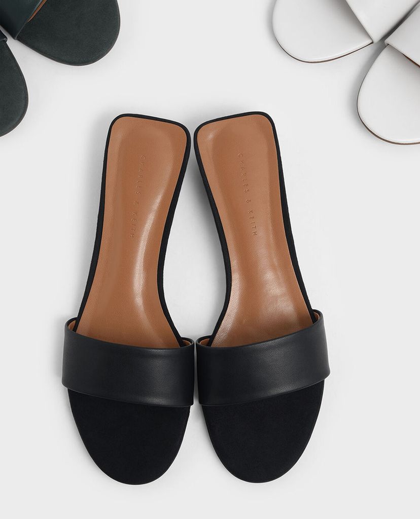 CHARLES & KEITH - Sandal nữ Stacked Heel Slide