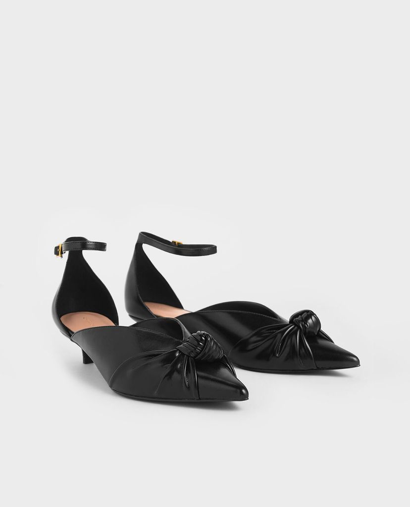 CHARLES & KEITH - Giày cao gót Knotted Kitten Heel Pumps