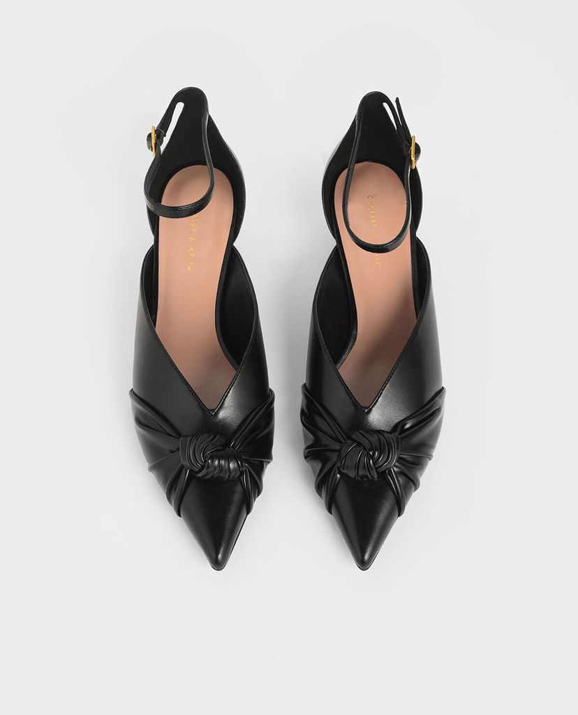 CHARLES & KEITH - Giày cao gót Knotted Kitten Heel Pumps