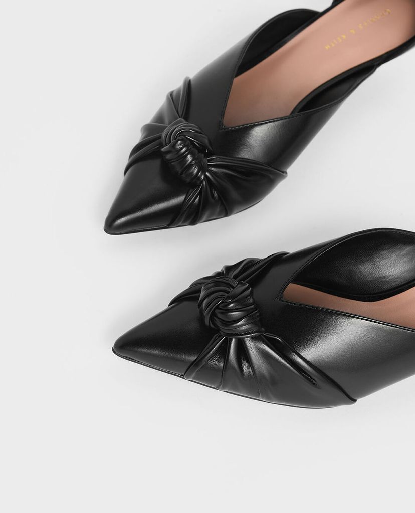 CHARLES & KEITH - Giày cao gót Knotted Kitten Heel Pumps