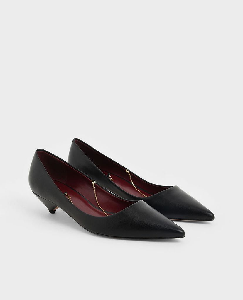 CHARLES & KEITH - Giày cao gót Thin Metal Chain Strap