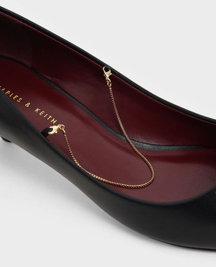 CHARLES & KEITH - Giày cao gót Thin Metal Chain Strap