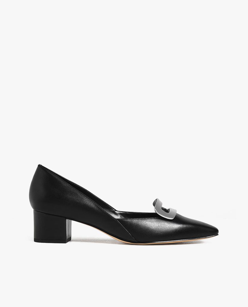 CHARLES & KEITH - Giày cao gót đế vuông Metal Accent