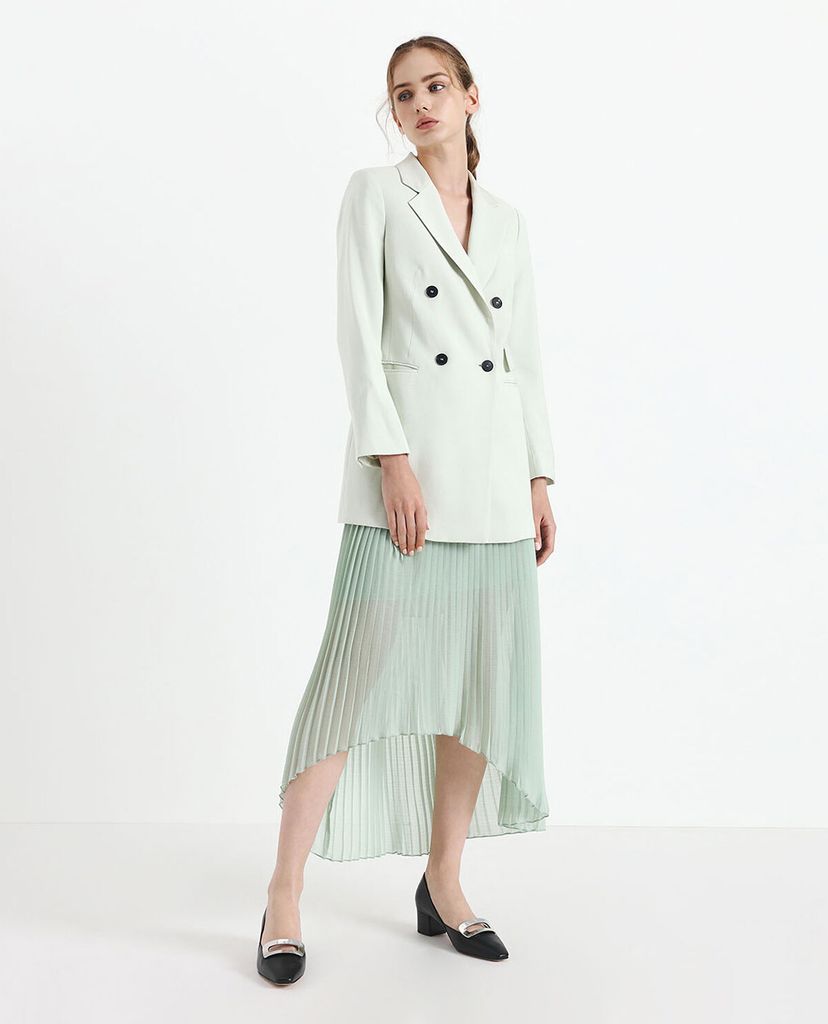 CHARLES & KEITH - Giày cao gót đế vuông Metal Accent