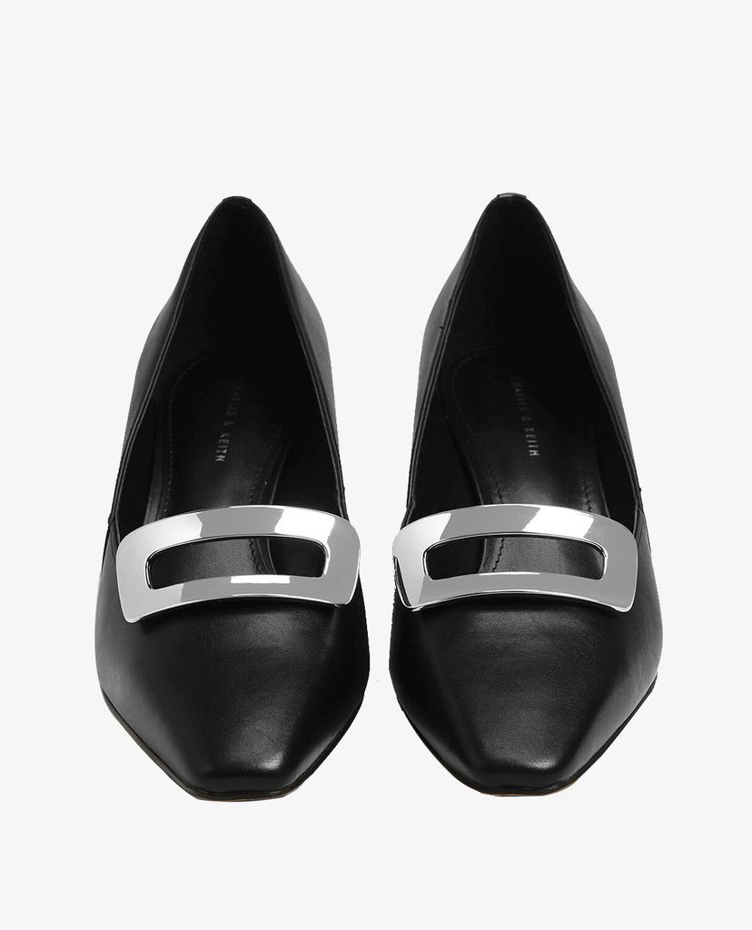 CHARLES & KEITH - Giày cao gót đế vuông Metal Accent