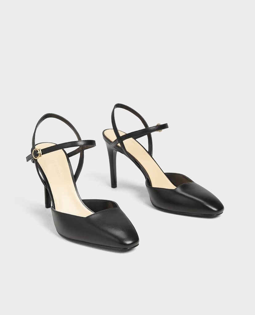 CHARLES & KEITH - Giày cao gót Ankle Strap Covered Heels
