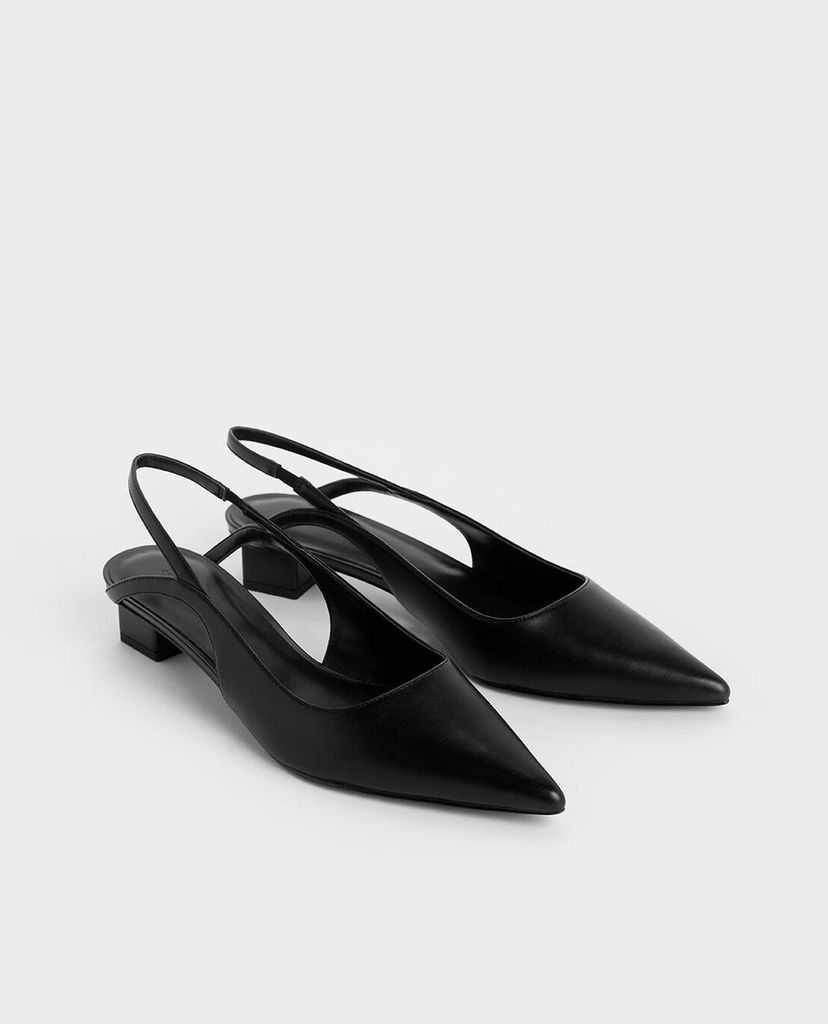 CHARLES & KEITH - Giày đế bệt Low Block Heel Slingback Pumps