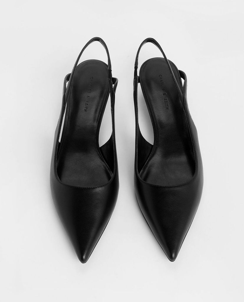 CHARLES & KEITH - Giày đế bệt Low Block Heel Slingback Pumps