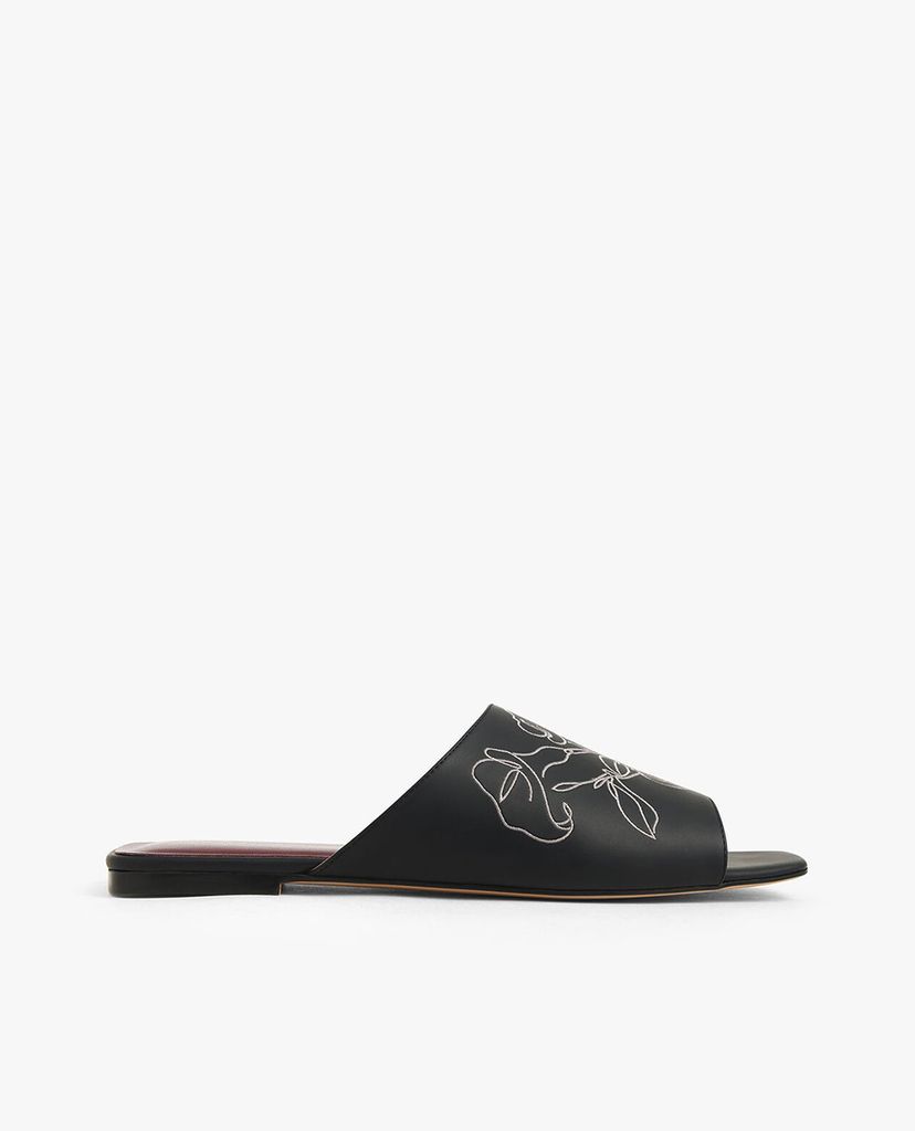 CHARLES & KEITH - Dép nữ họa tiết hoa Floral Embroidered