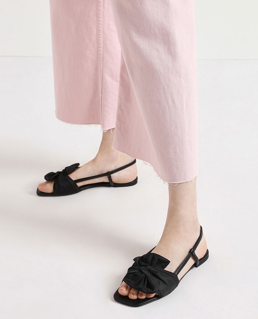 CHARLES & KEITH - Giày sandal nữ thắt nơ Grosgrain Bow