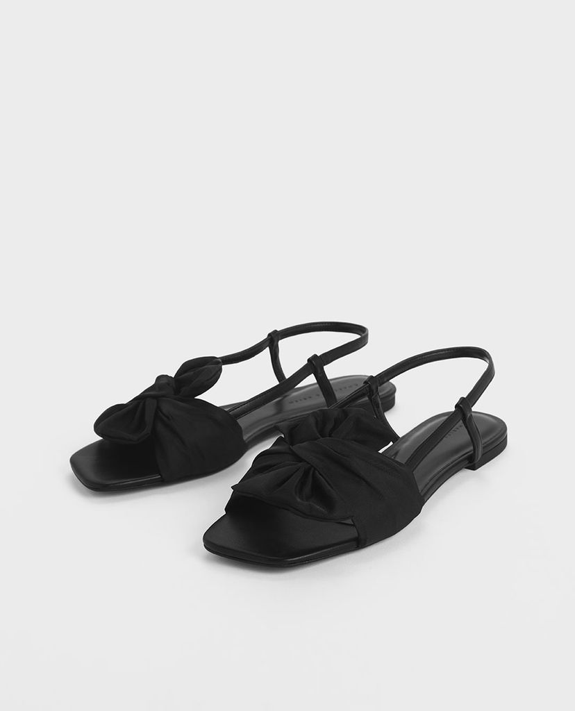 CHARLES & KEITH - Giày sandal nữ thắt nơ Grosgrain Bow