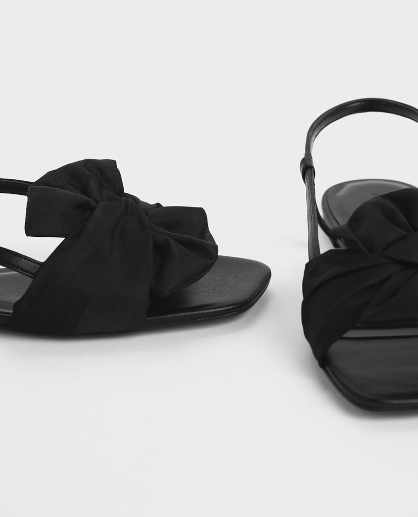 CHARLES & KEITH - Giày sandal nữ thắt nơ Grosgrain Bow
