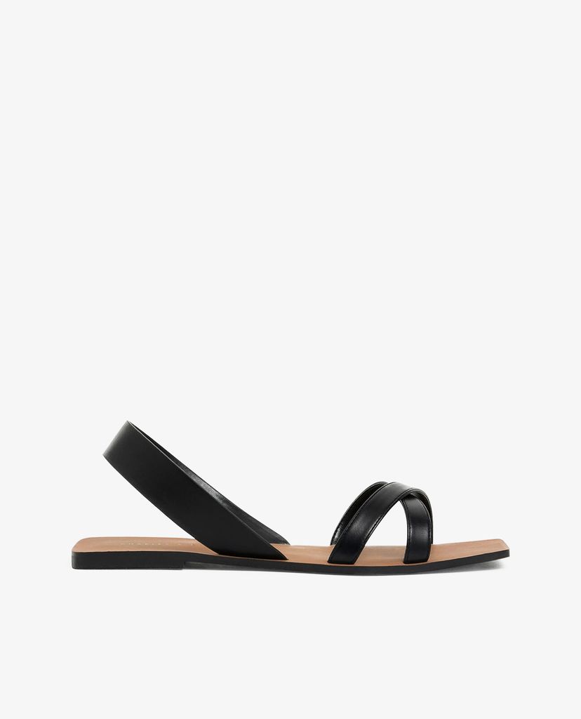 CHARLES & KEITH - Giày sandal Criss Cross Square Toe Slingback Flats