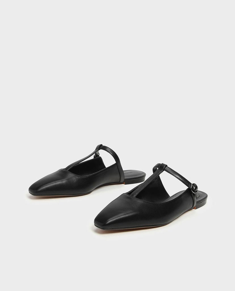 CHARLES & KEITH - Giày đế bệt T Bar Mules
