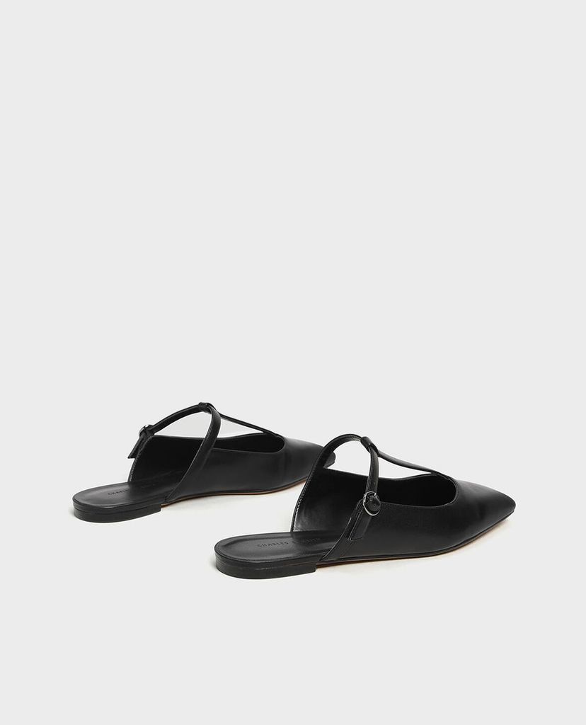CHARLES & KEITH - Giày đế bệt T Bar Mules