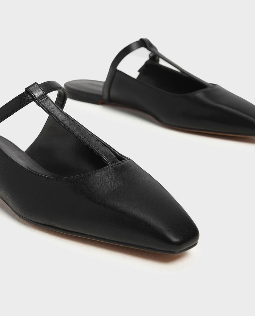 CHARLES & KEITH - Giày đế bệt T Bar Mules