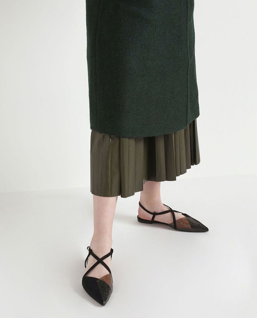 CHARLES & KEITH - Giày đế bệt See Through Effect Criss Cross